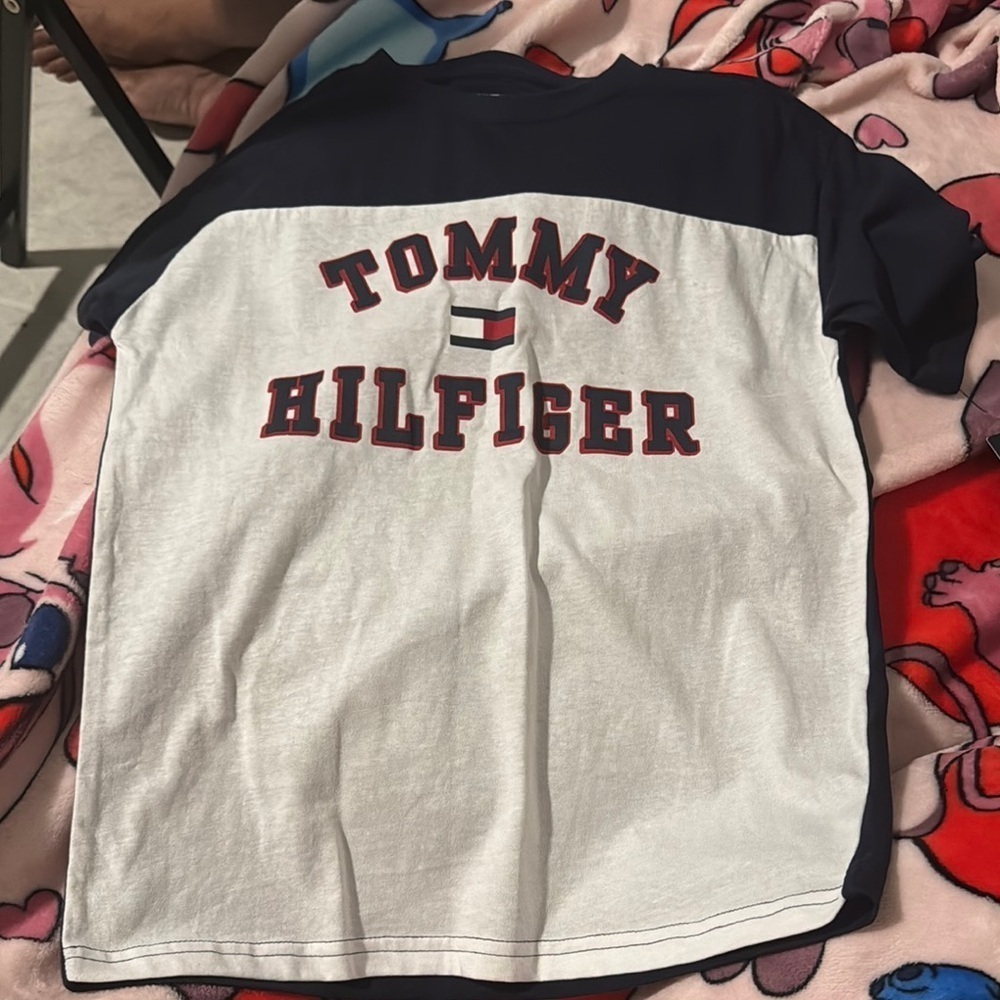 Tommy Hilfiger Kids' Navy and White T-Shirt